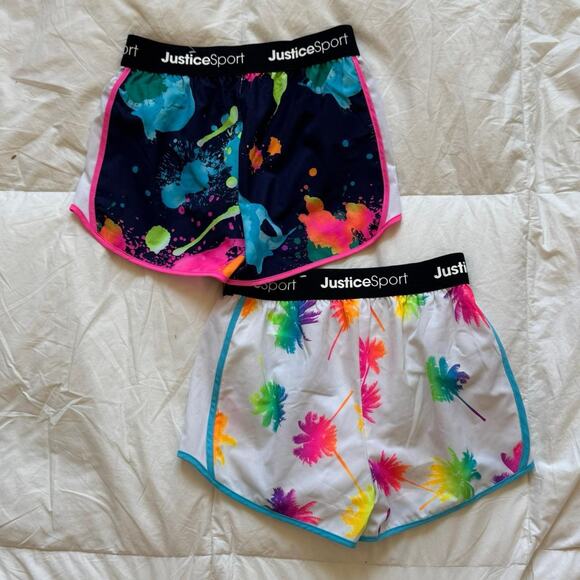 Justice running shorts bundle girls sz s 7/8 multicolor beachy casual athletic - Picture 6 of 6